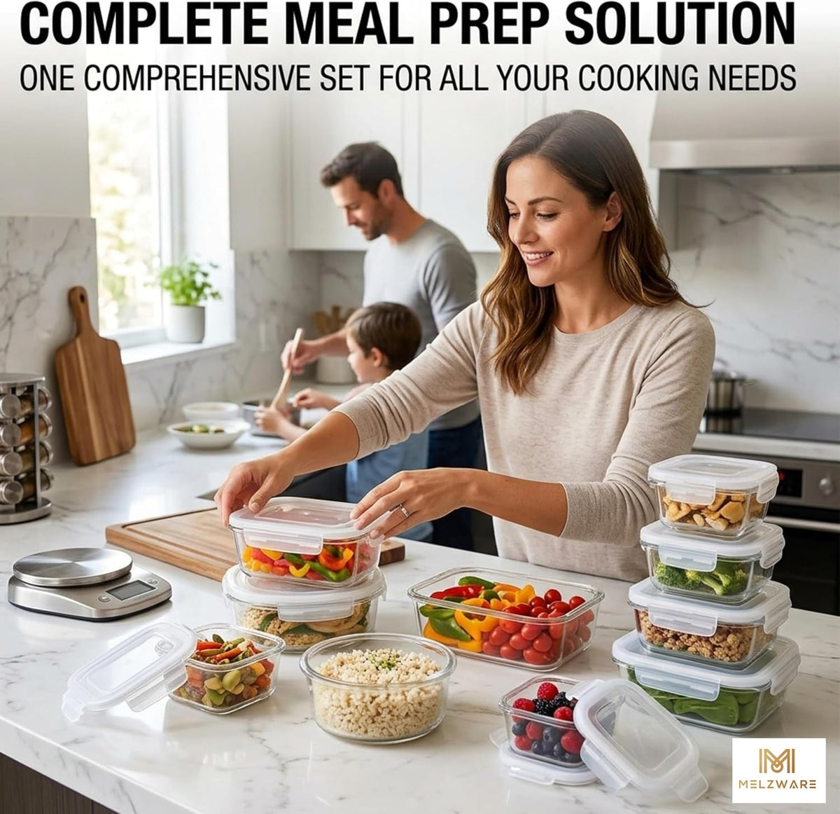 12 Piece Glass Food Storage Containers