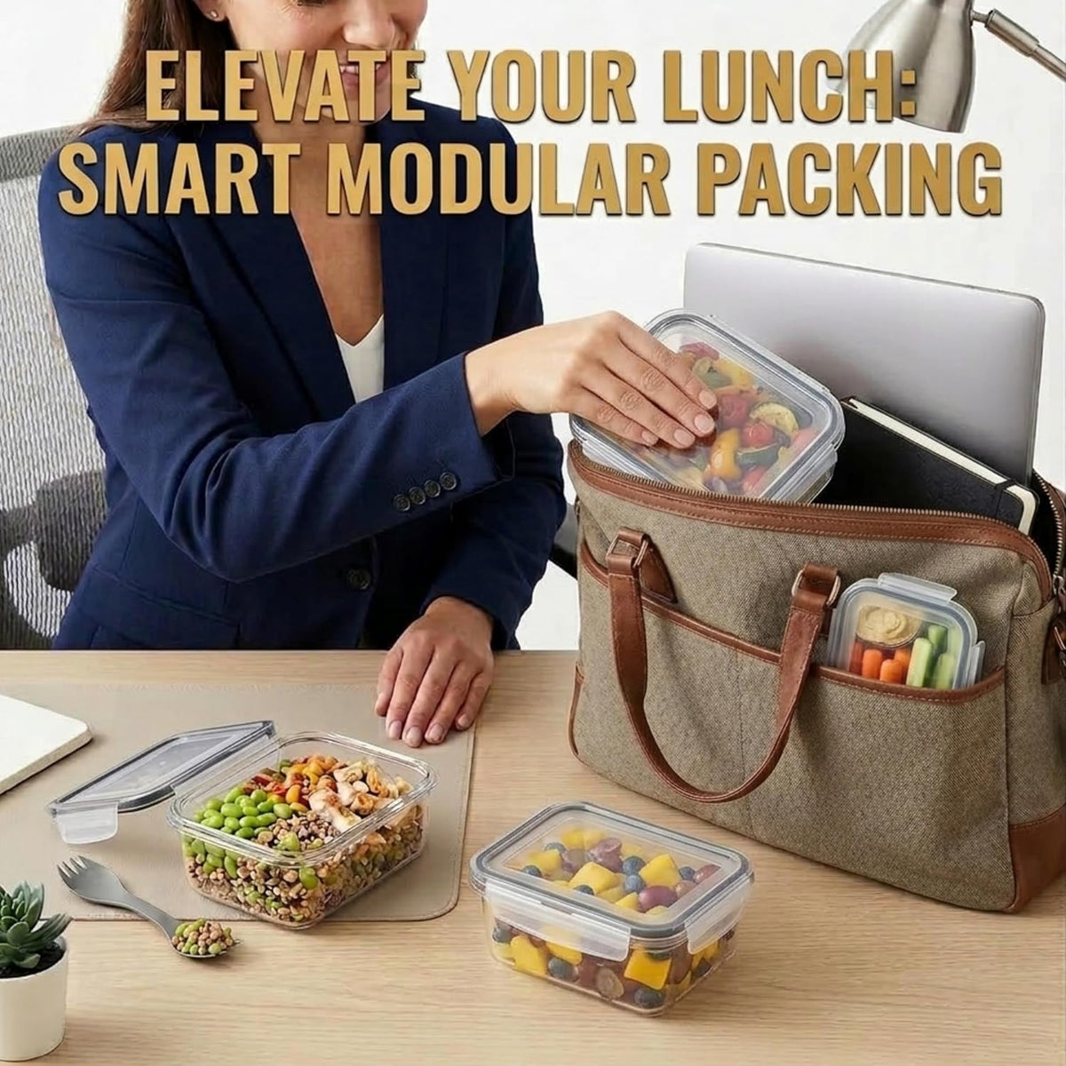 8 Piece Airtight Plastic Meal Prep/Storage Containers