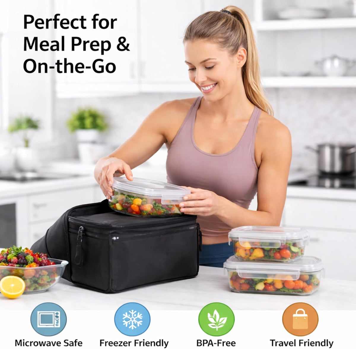 12 Piece Glass Food Storage Containers