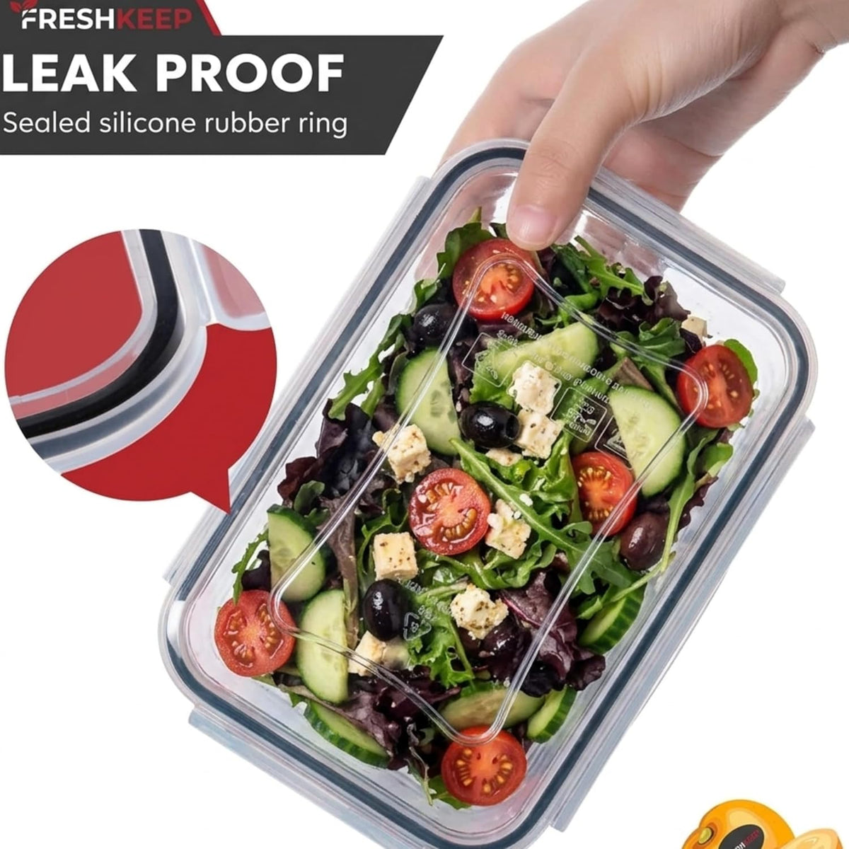 8 Piece Airtight Plastic Meal Prep/Storage Containers