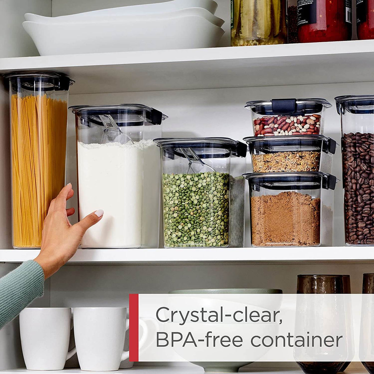 14 Piece Clear Airtight Pasta Storage Container Set