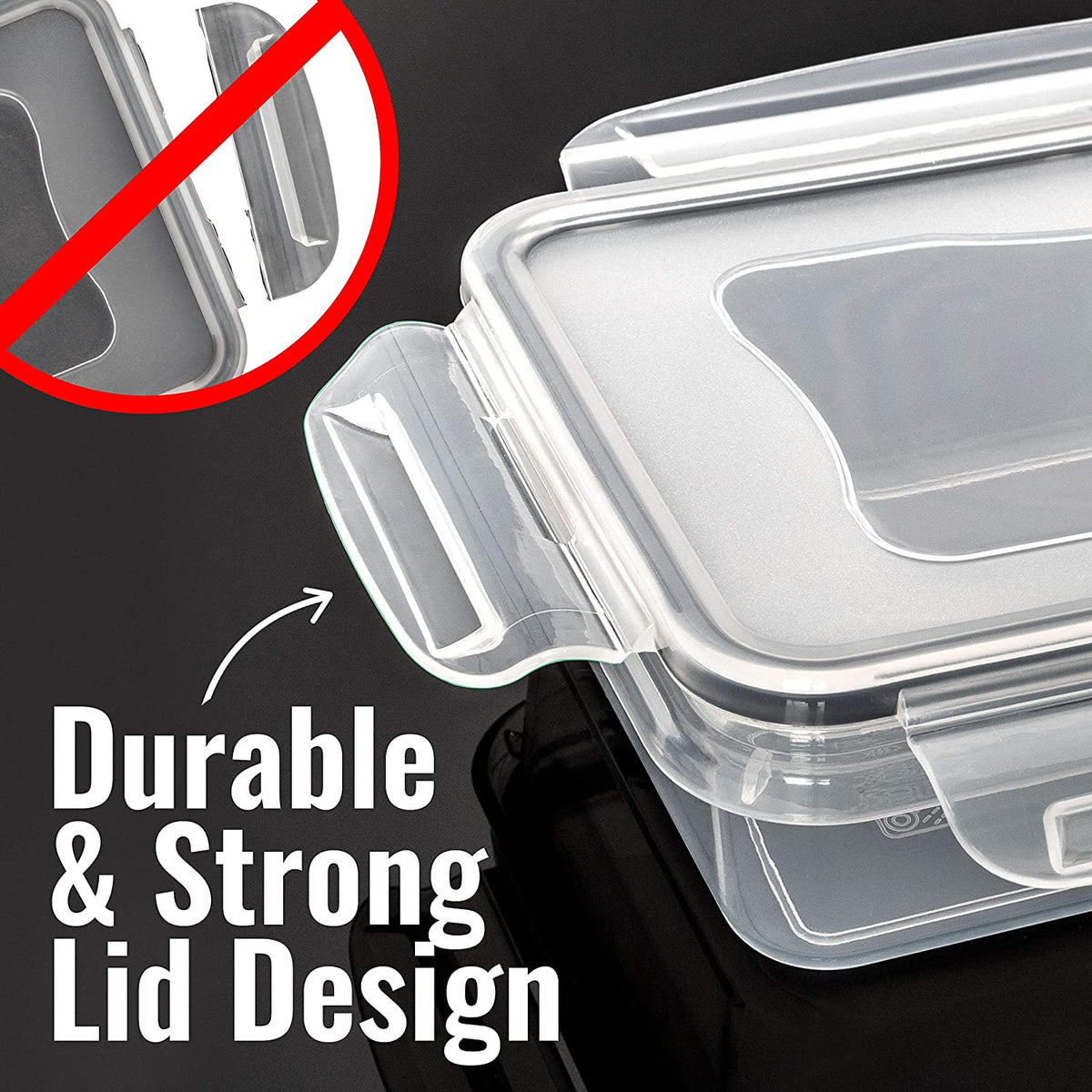 Melzware - 24 Piece Airtight Plastic Food Storage Container Set