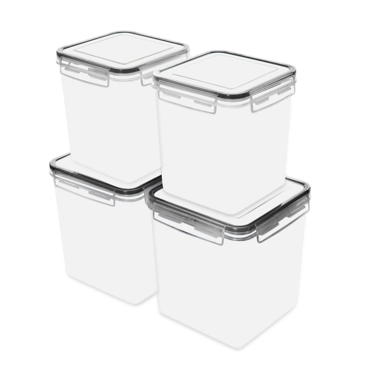 Melzware - 4 Piece Large Airtight Food Storage Container Set - Melzware